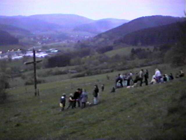 Osterfeuer ready for lighting